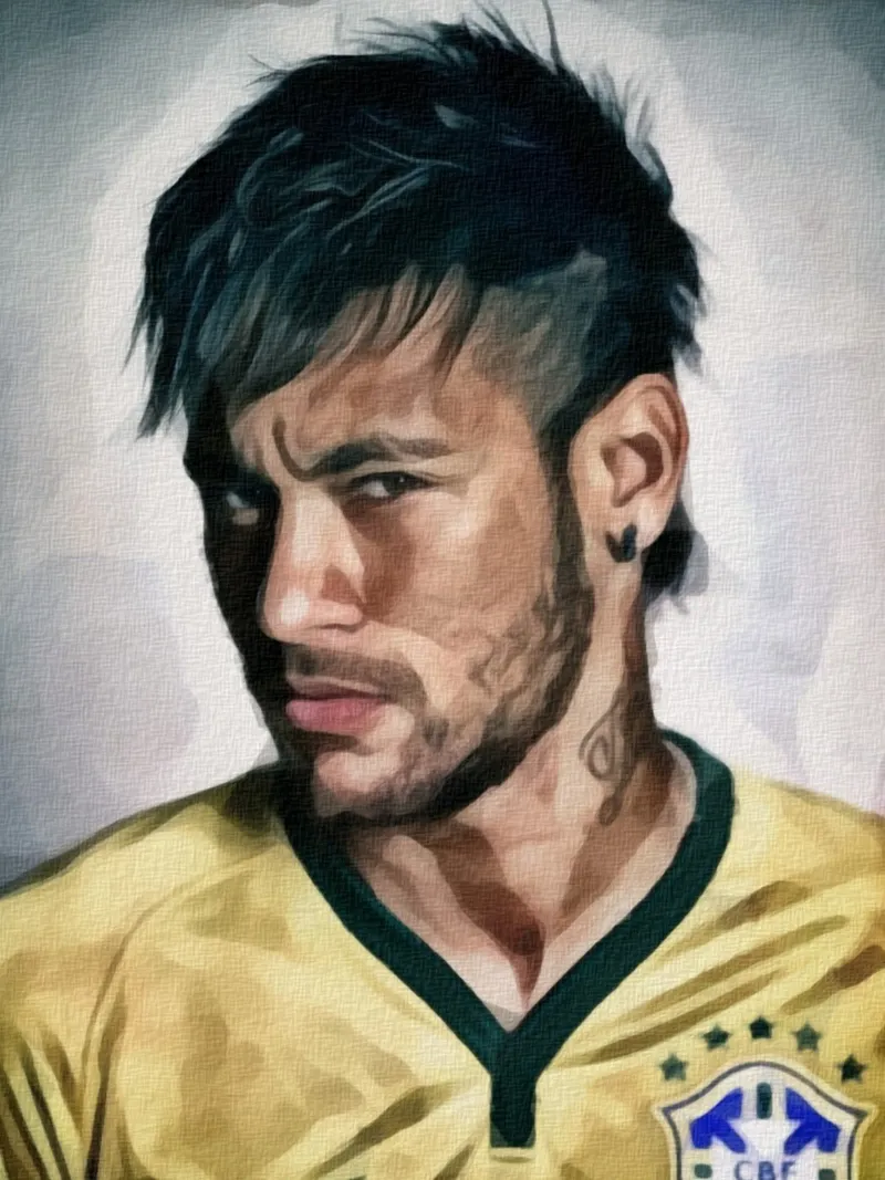 Neymar Jr in nationale elftal Brazilië canvas met Baklijst van dan band