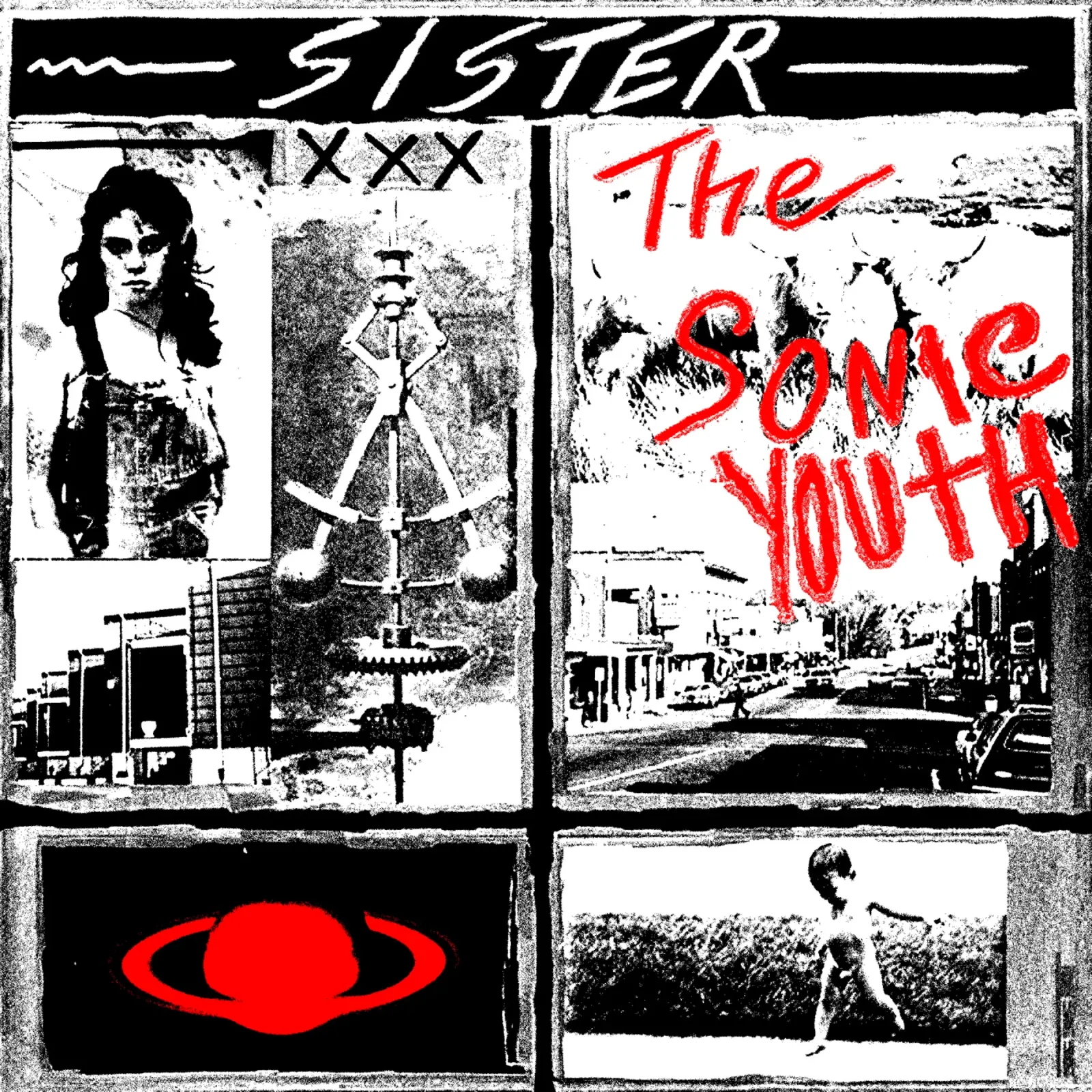 Sagoma dei Sonic Youth tela con Cornice a cassetta da sophielouise.designs