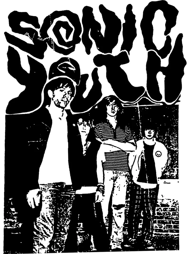 Sagoma dei Sonic Youth tela con Cornice a cassetta da sophielouise.designs