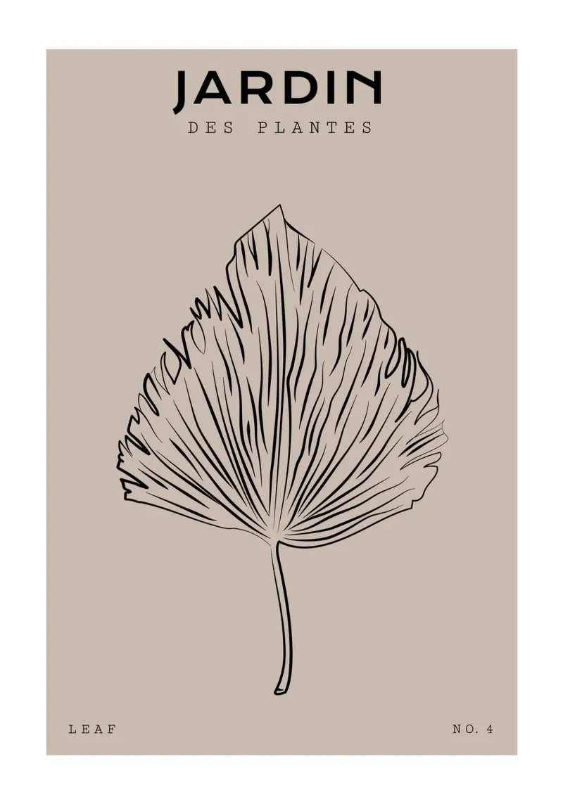 Boho Bohemian 3 Palm Frond carta hahnemühle da Boho Print Collection