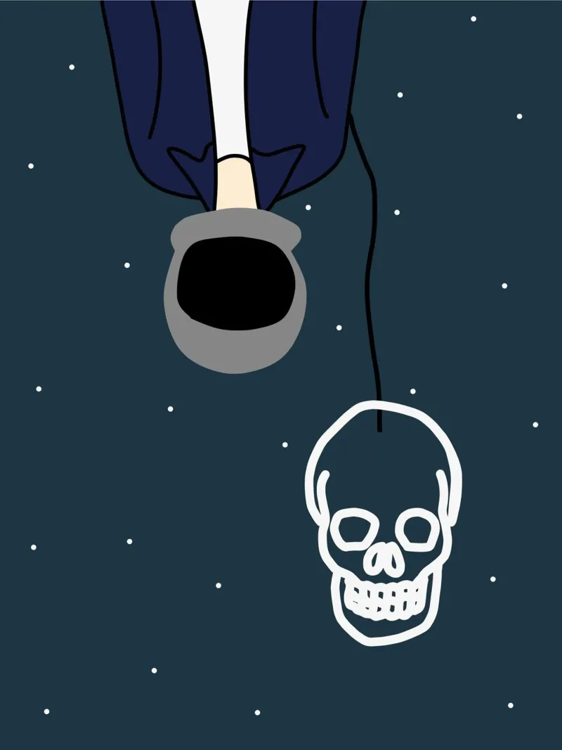 Tod vom Mars Poster mit Aluminium Rahmen von Little Dean