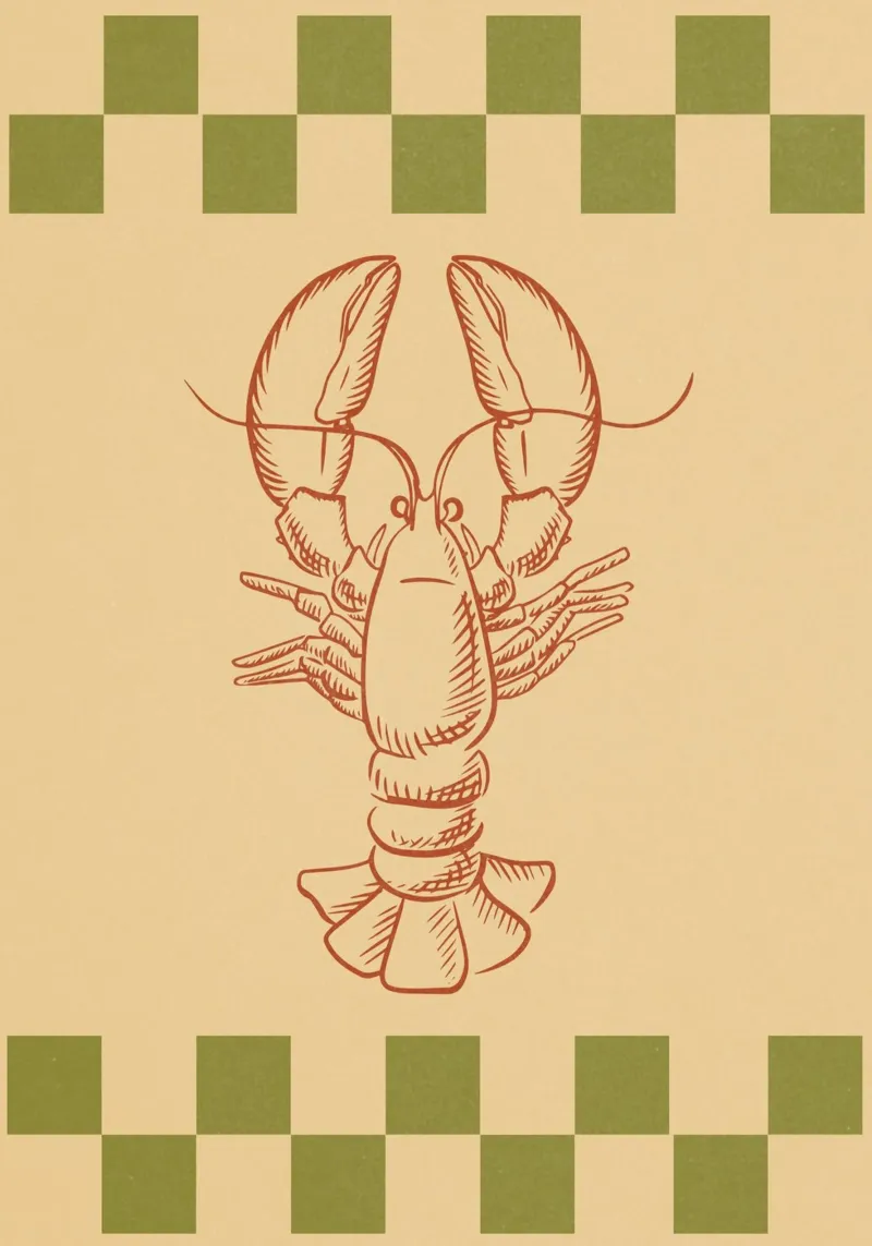 Lobster Design canvas met Baklijst van https://www.juniqe.com/de/shop/artemis