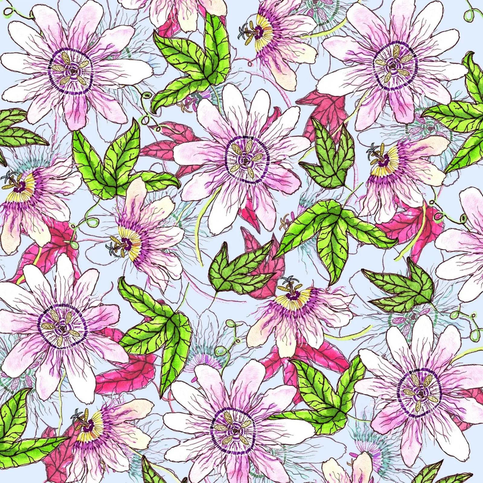 Passionsblume tela con Cornice a cassetta da nicigabrieldesigns