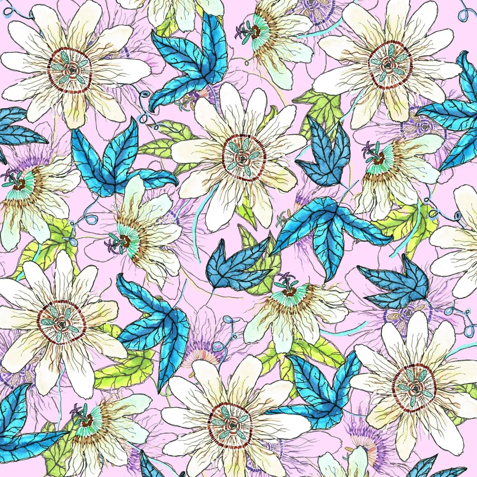 Passionsblume tela con Cornice a cassetta da nicigabrieldesigns