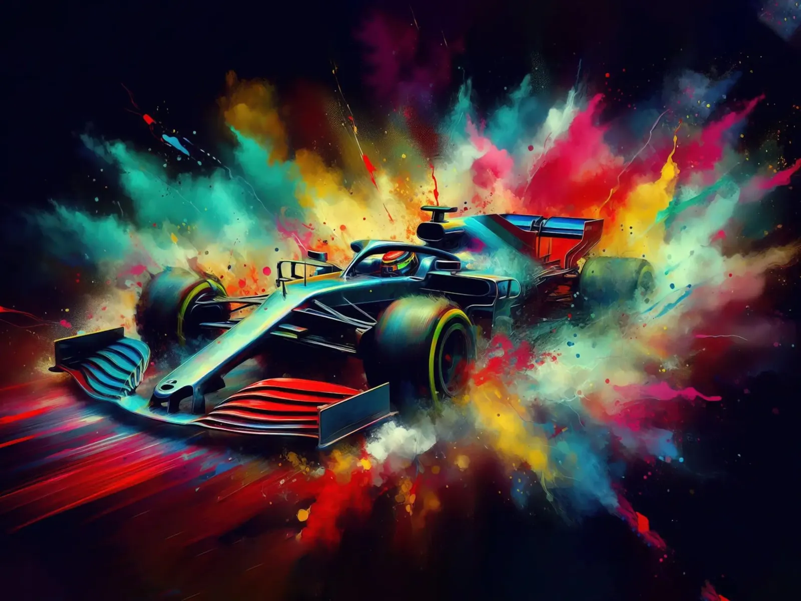 Auto di F1 in acquerello poster da 🥝 KIWI STORE