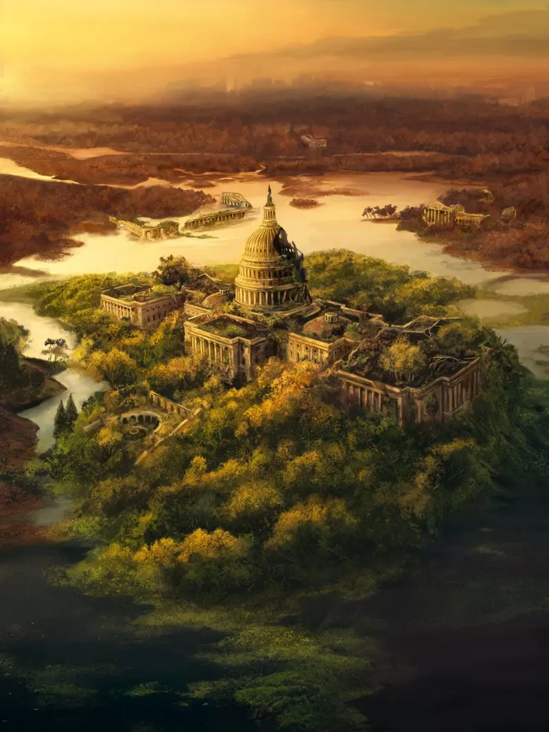 Capitol Falling poster con telaio in plastica da 7115