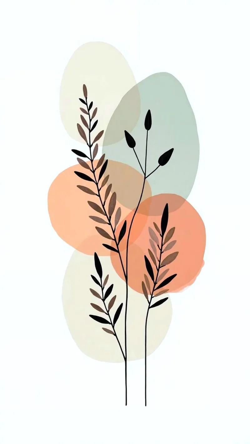pastel branch and colors poster da Good days