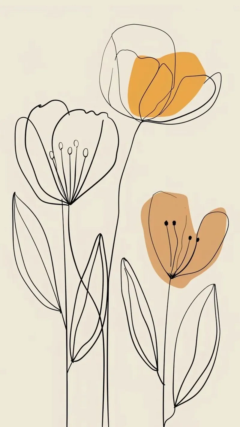 line of branch flower poster da carsa