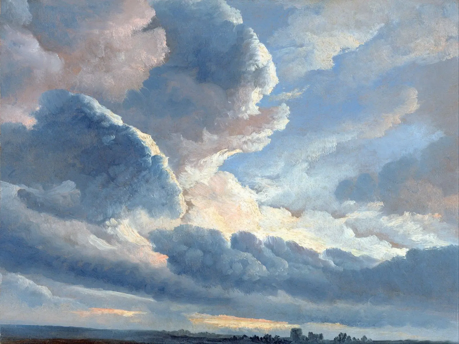 Study of Clouds with a Sunset near Rome poster da apoloprints