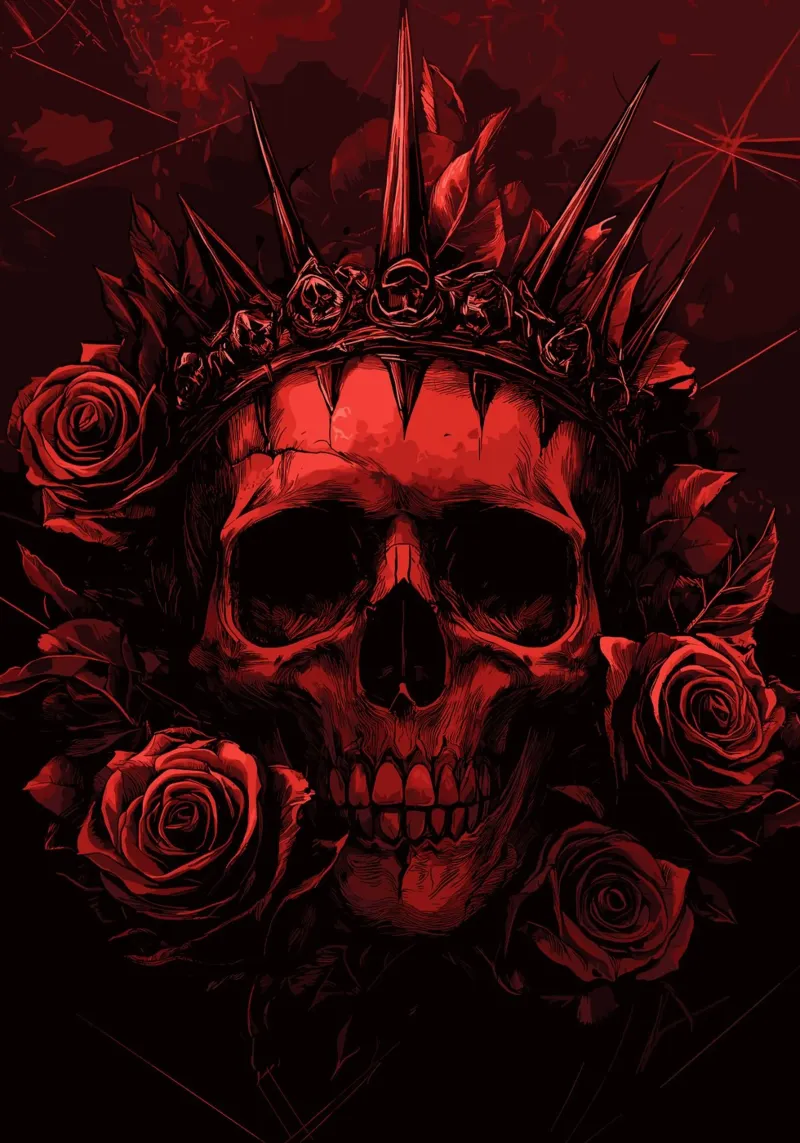 Corona spinosa su un teschio poster da pixelbull - medieval art and more