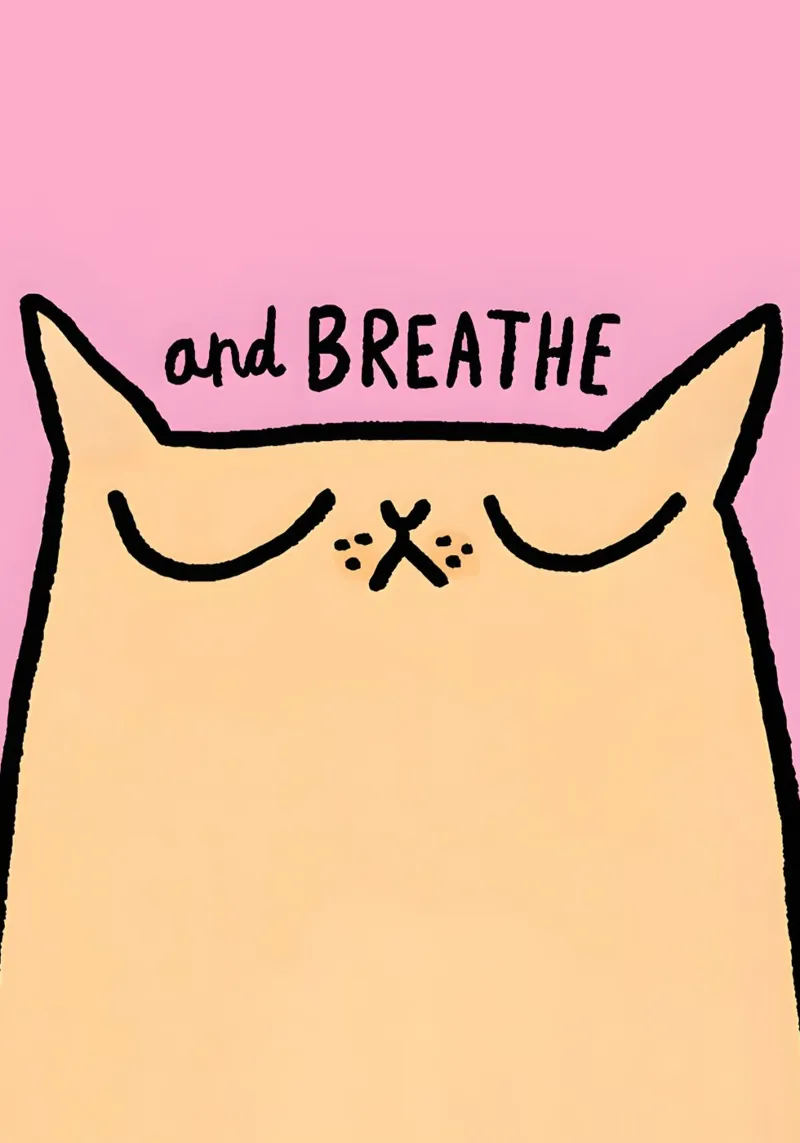 "and BREATHE" canvas met Baklijst van Type & Tape