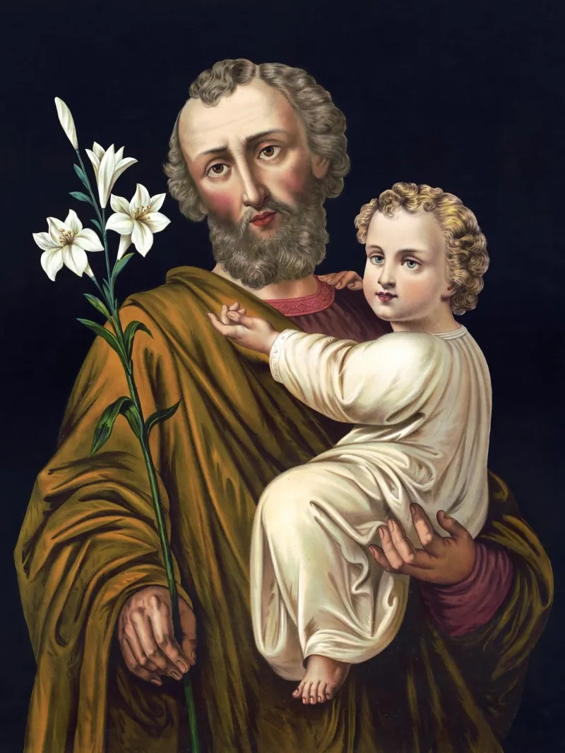 Saint Joseph with the Christ Child poster da apoloprints