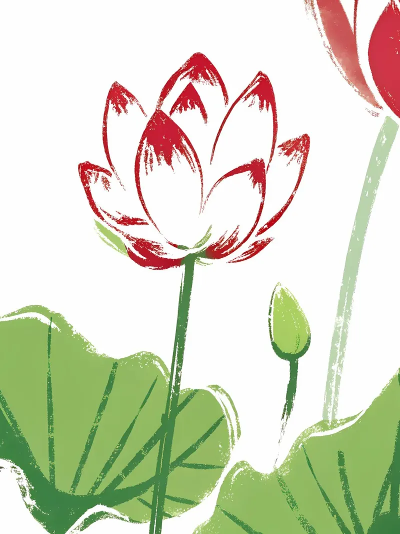 Lotusbloem canvas met Baklijst van PREKETEWE