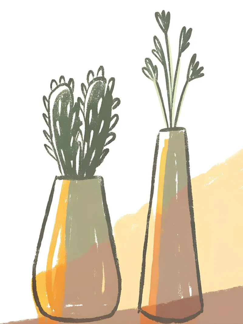 Vaso per cactus e vaso per fiori poster da PREKETEWE
