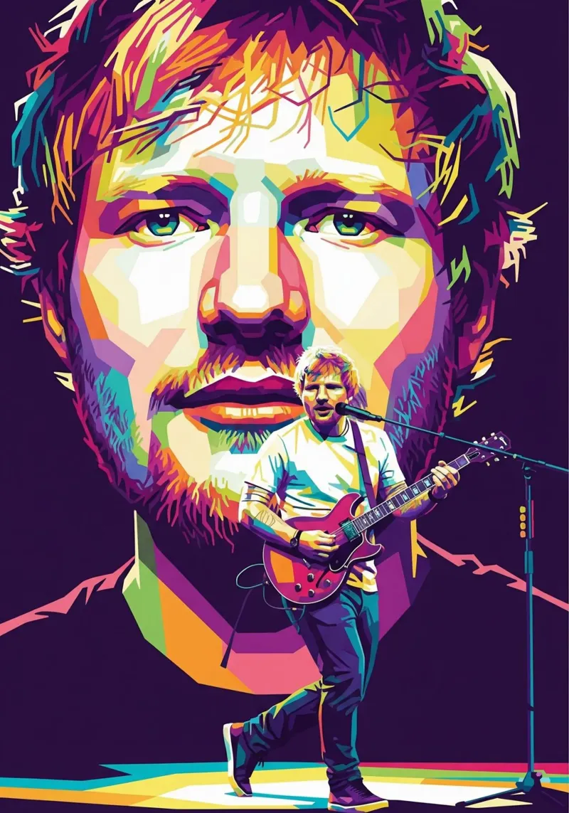 Ed Sheeran sul palco poster da Hantamrata