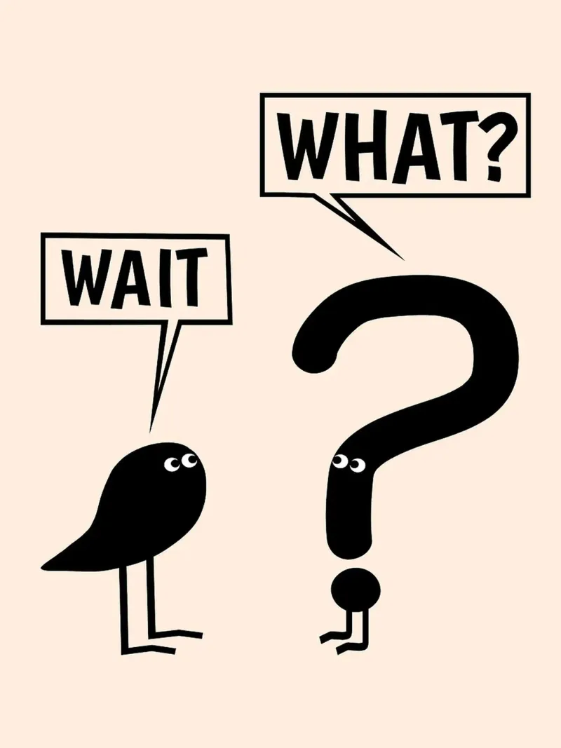 Wait What_ Funny Grammar Arte minimalista poster da Noah Bouchard