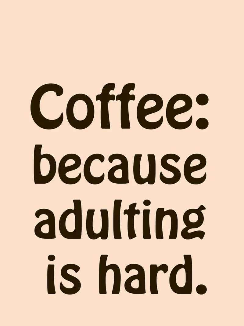 Caffè_ L'età adulta è difficile poster da Alexander Brown