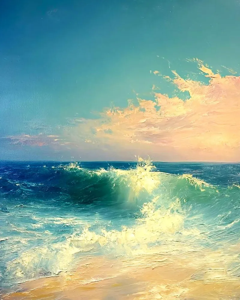 ocean wave shining poster da lifeline