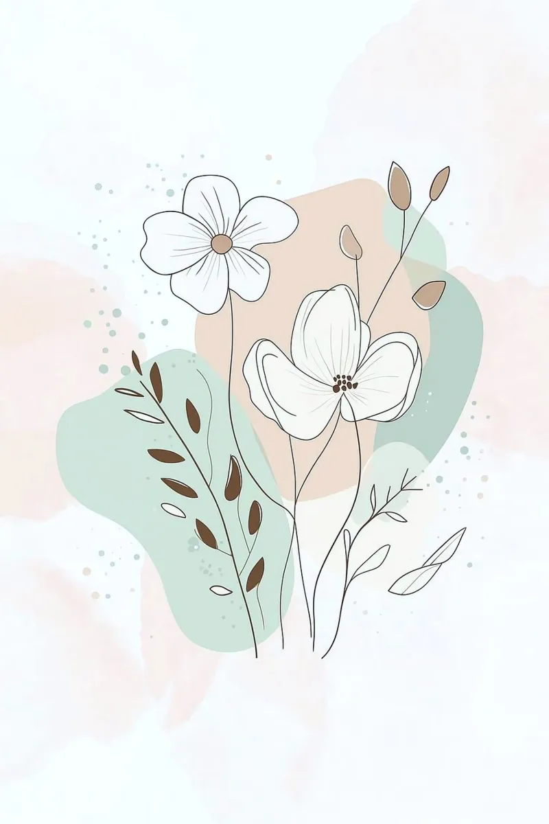 shape balance color flower poster da melts