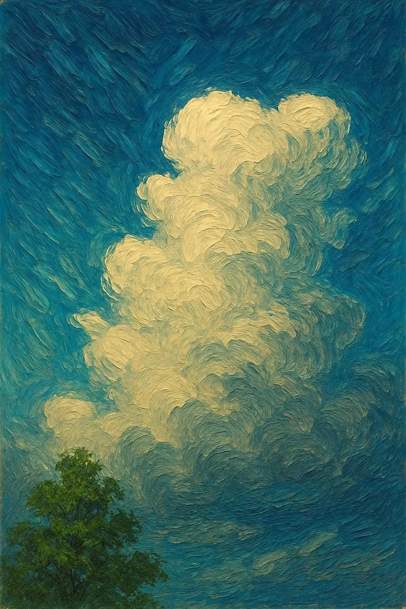 cloud shape in sky canvas with Floater frame by melts