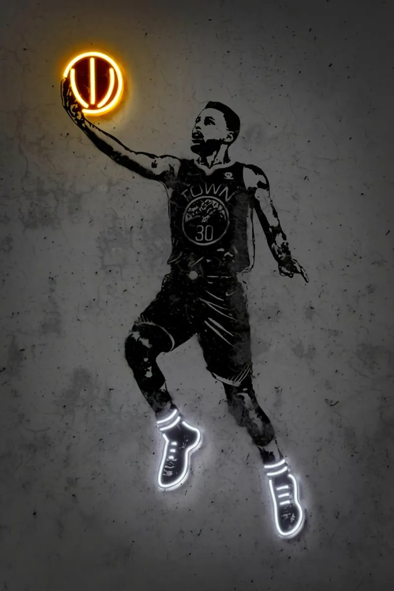 stephen curry light tela con Cornice a cassetta da Yogashop
