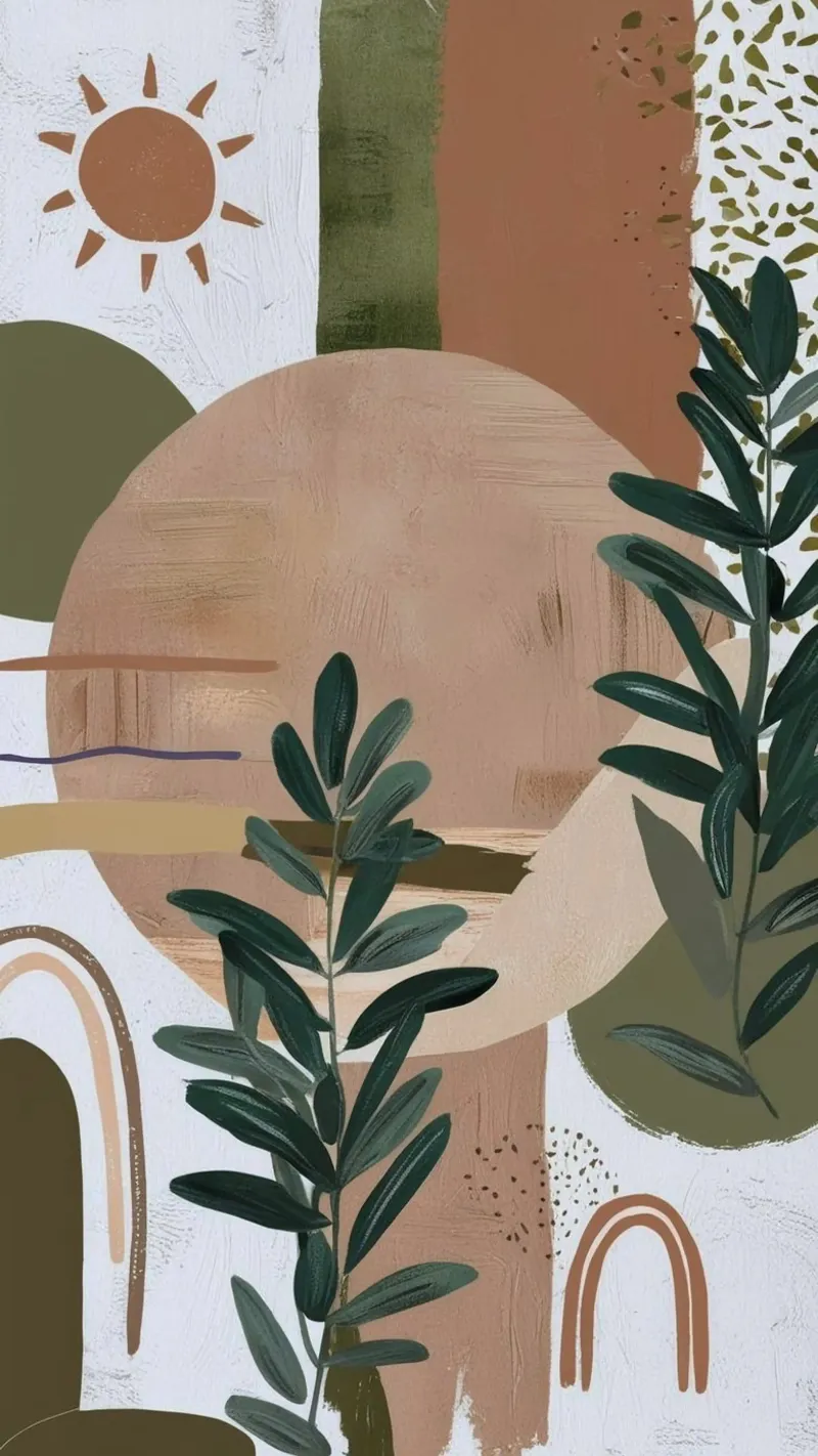 shape of leaf and circle poster da panada