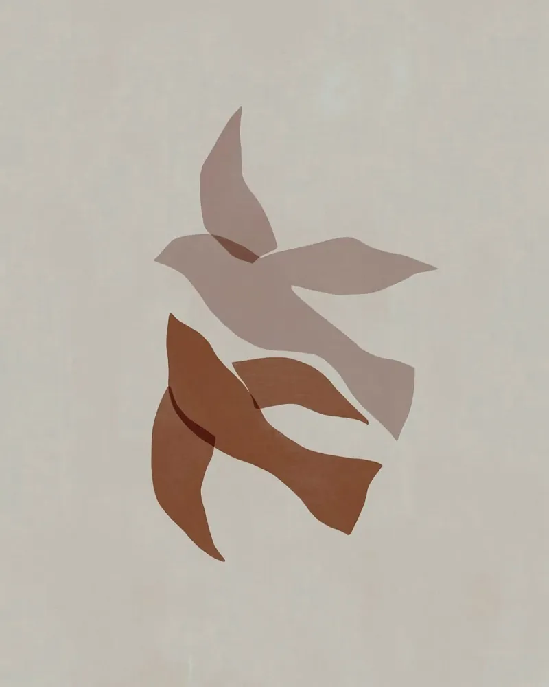 couple bird in color poster da huminity