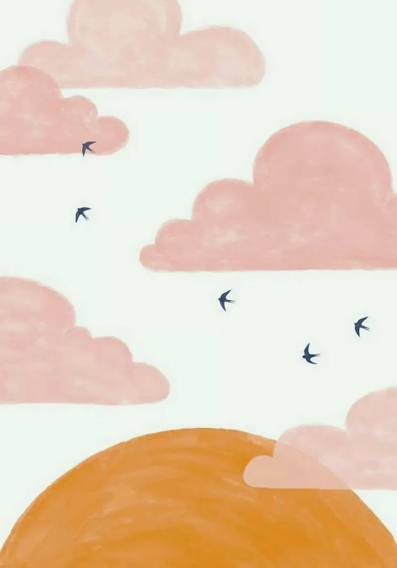 bird fly in cloud tela con Cornice a cassetta da panada