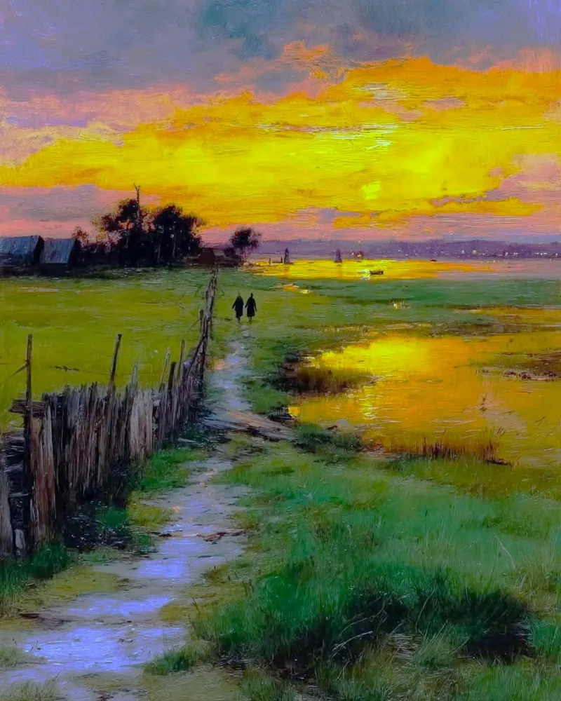 sunset field poster da firmana