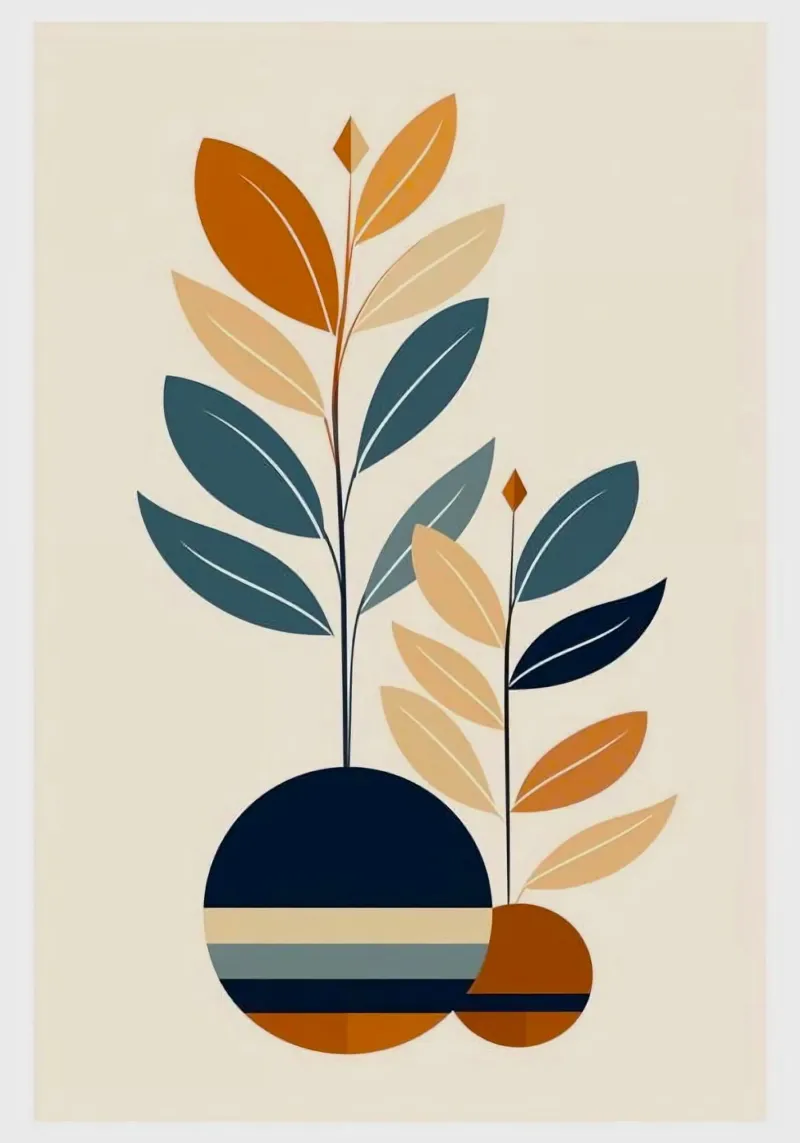 circle vase and branch poster da firmana