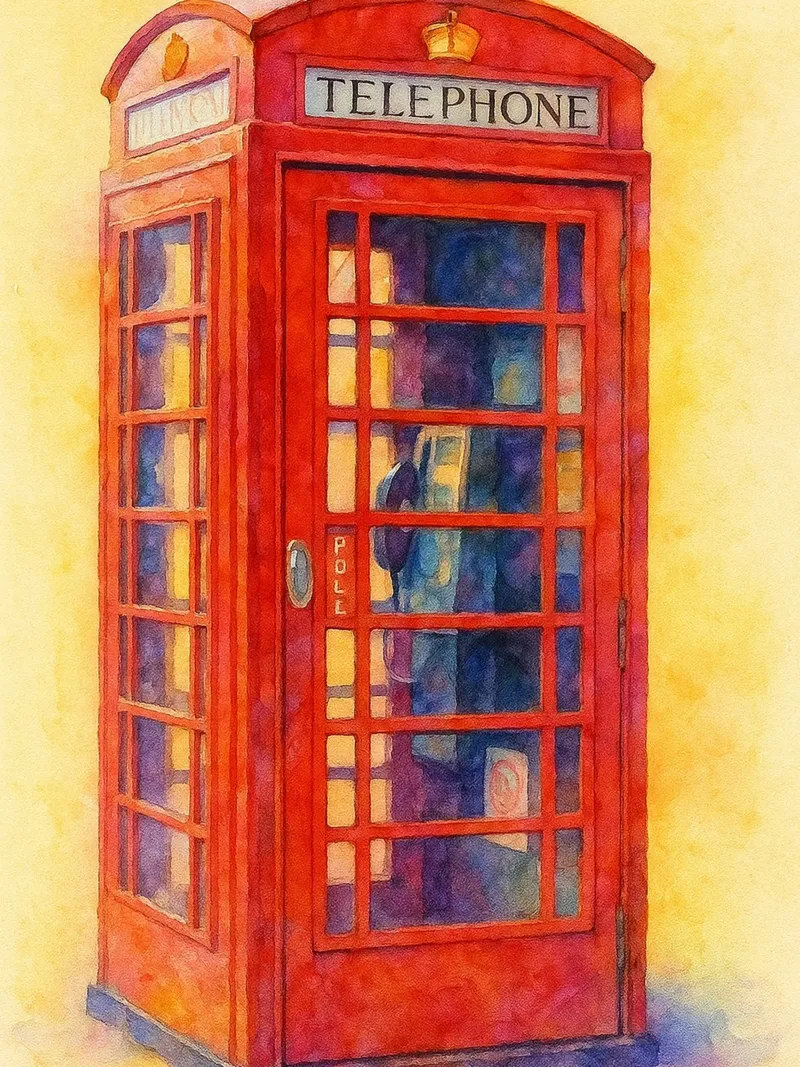 telefono sia vecchio dipinto d'epoca tela con Cornice a cassetta da kroocoot