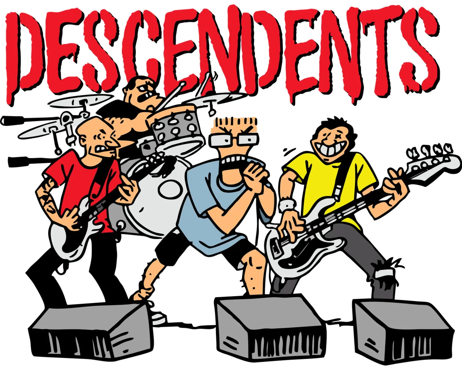 Maglietta essenziale Sing Together - Descendents tela con Cornice a cassetta da skurtow