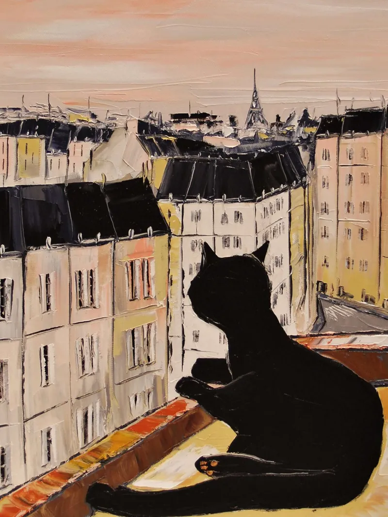 Tomcat a Parigi poster con telaio in alluminio da David Jackson