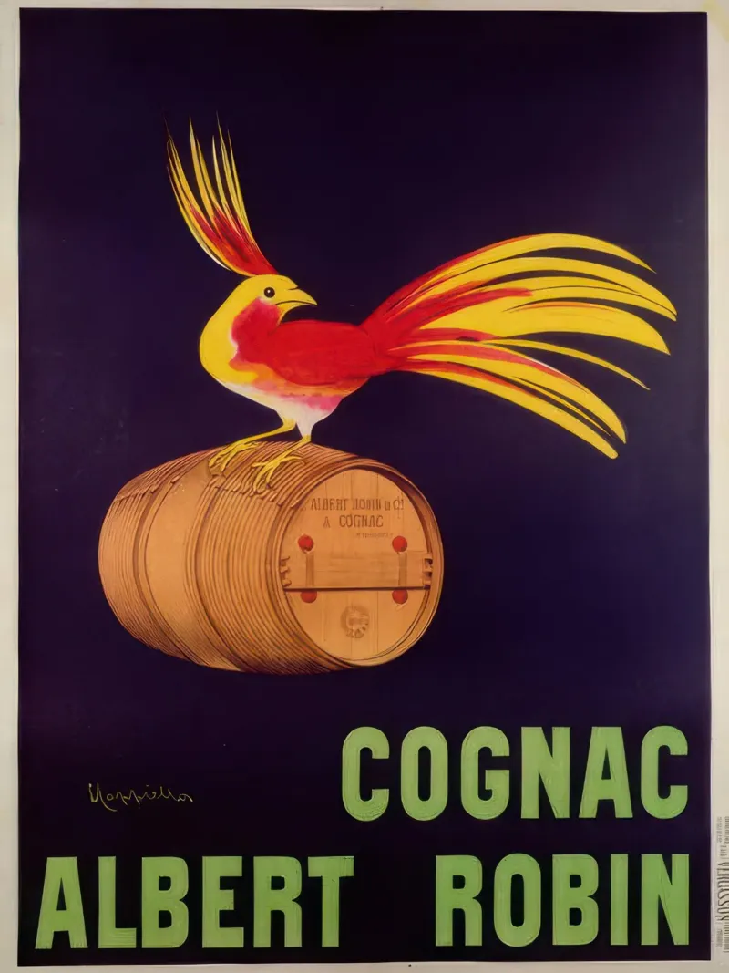 pubblicità "Albert Robin Cognac poster da mix mate