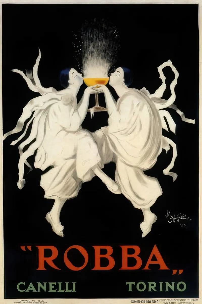 Reclame Spumante Robba Canelli canvas met Baklijst van mix mate