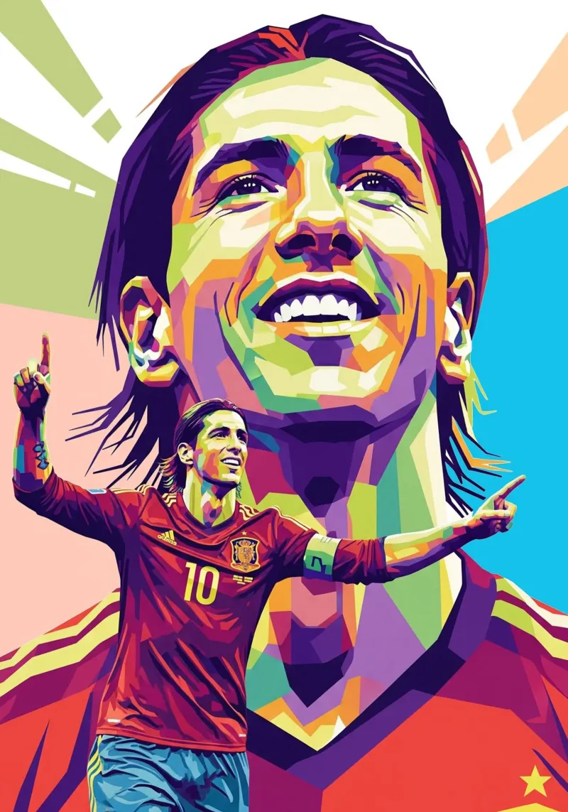 Fernando Torres con l'iconico sorriso poster da Hantamrata