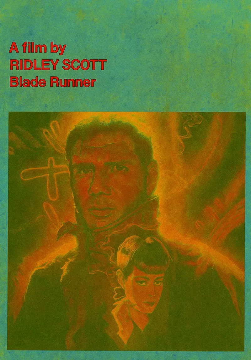 filmposter blade runner tekening canvas met Baklijst van groogoals