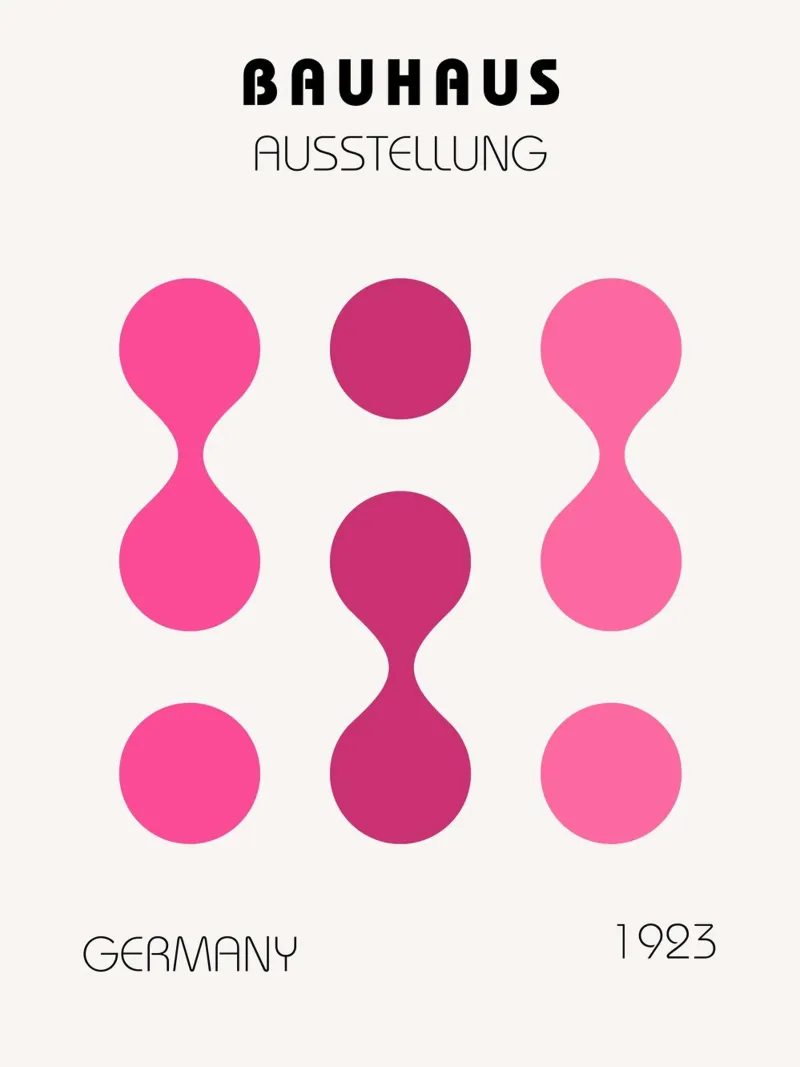 Poster sulla geometria Bauhaus poster con telaio in alluminio da Casa Calm
