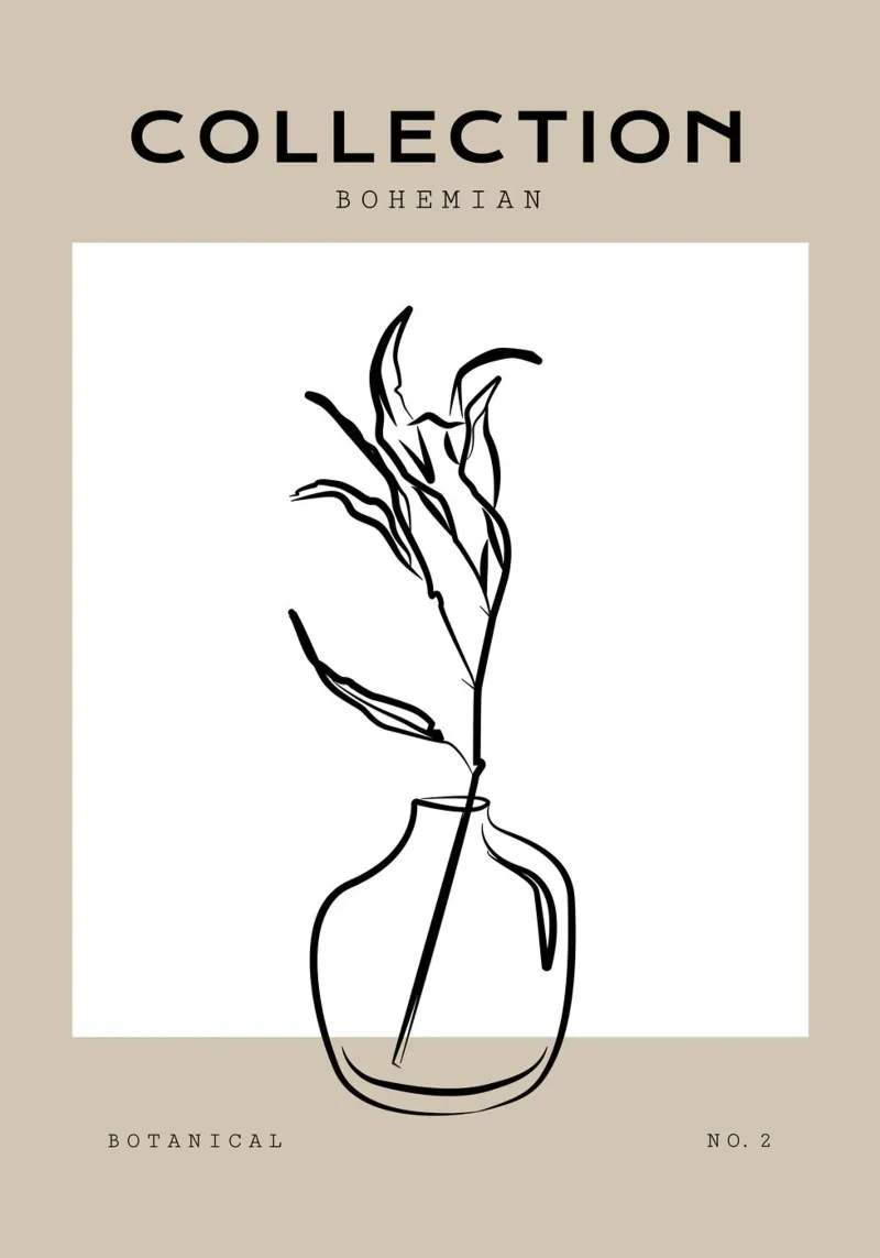 Boho Bohemian 10 Vase Strelizia poster da Boho Print Collection