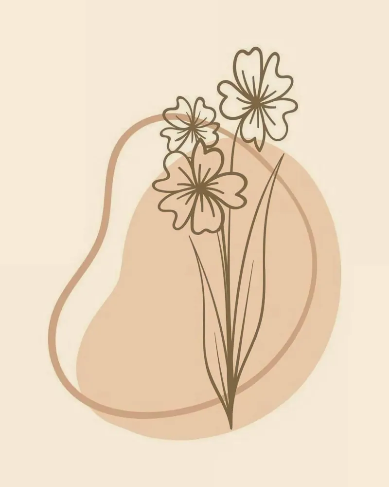 line shape flower poster da Good days