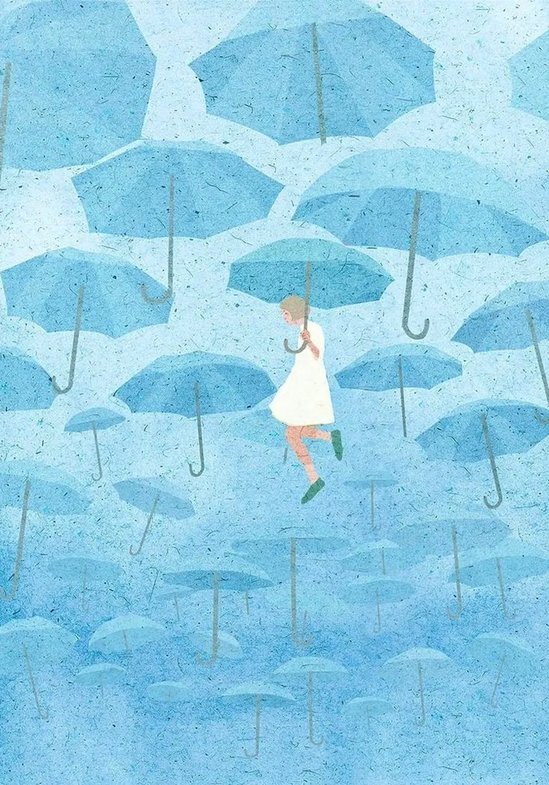 umbrella on water poster da lily