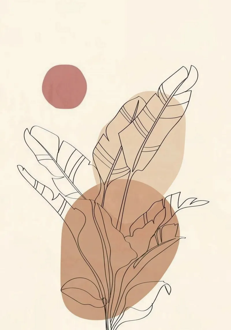 line of tree and shape poster da lily