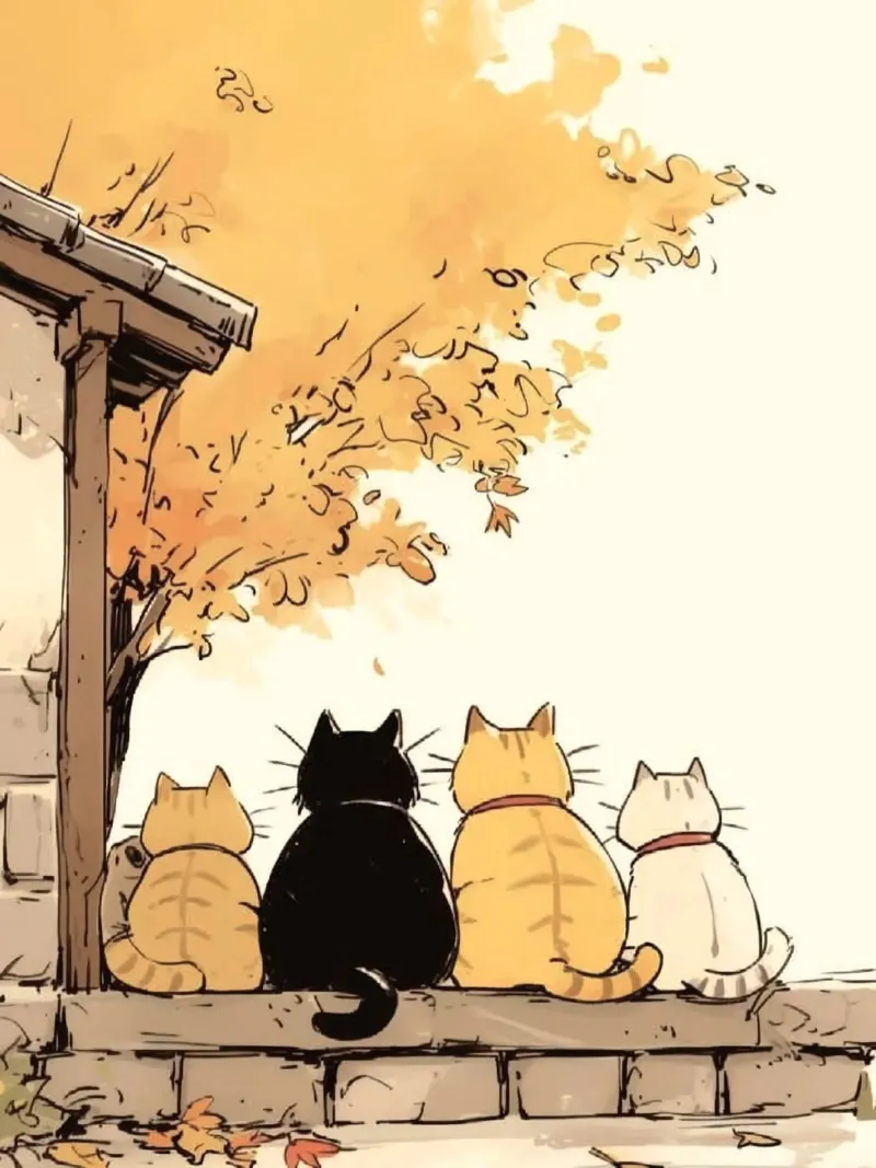 cats chill viewing nature poster da Good days