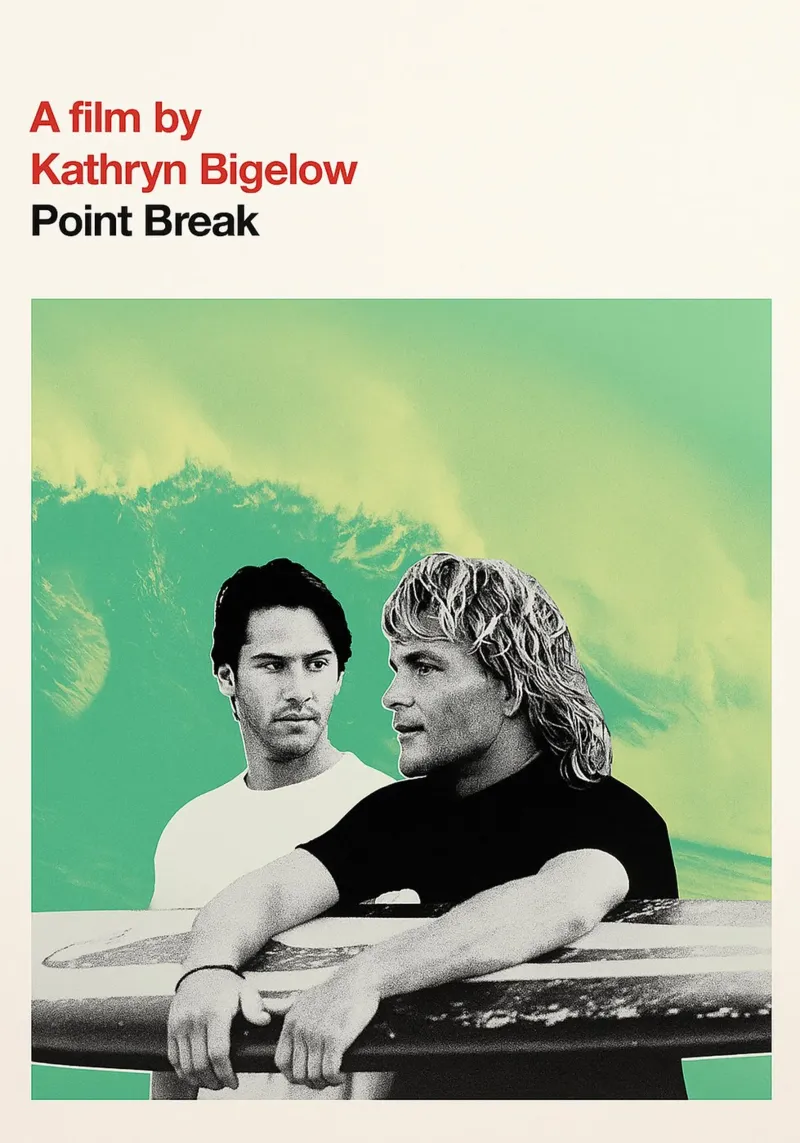 filmposter point break tekening canvas met Baklijst van groogoals