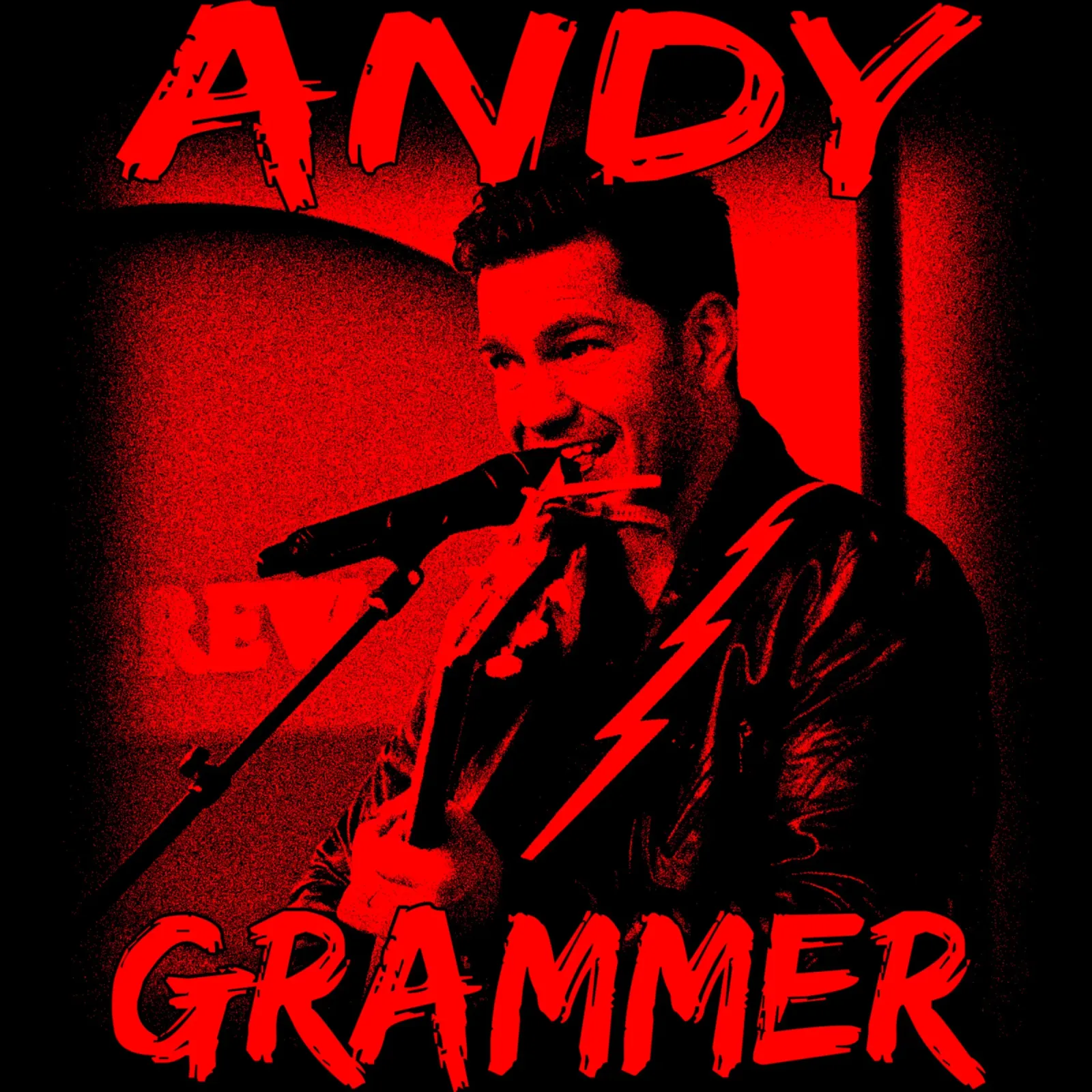 Silhouette in stile pop di Andy Grammer poster da grass.studio_