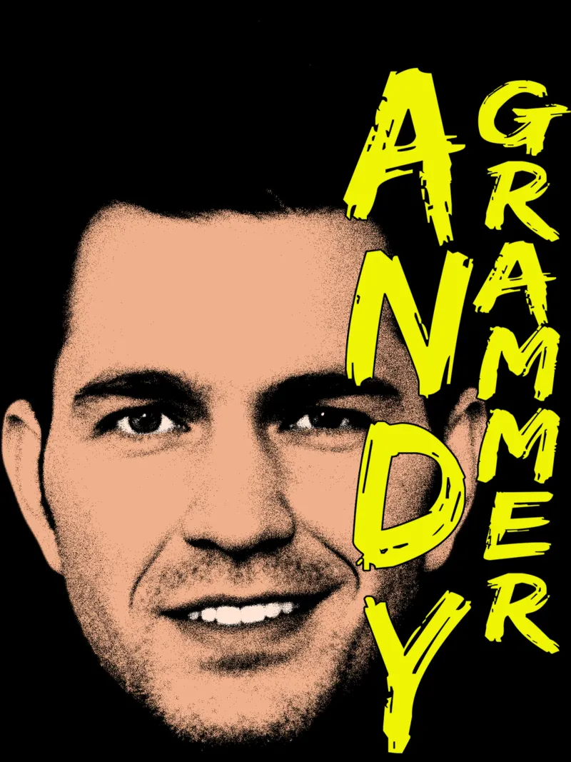 Grunge Style Andy Grammer canvas with Floater frame by grass.studio_