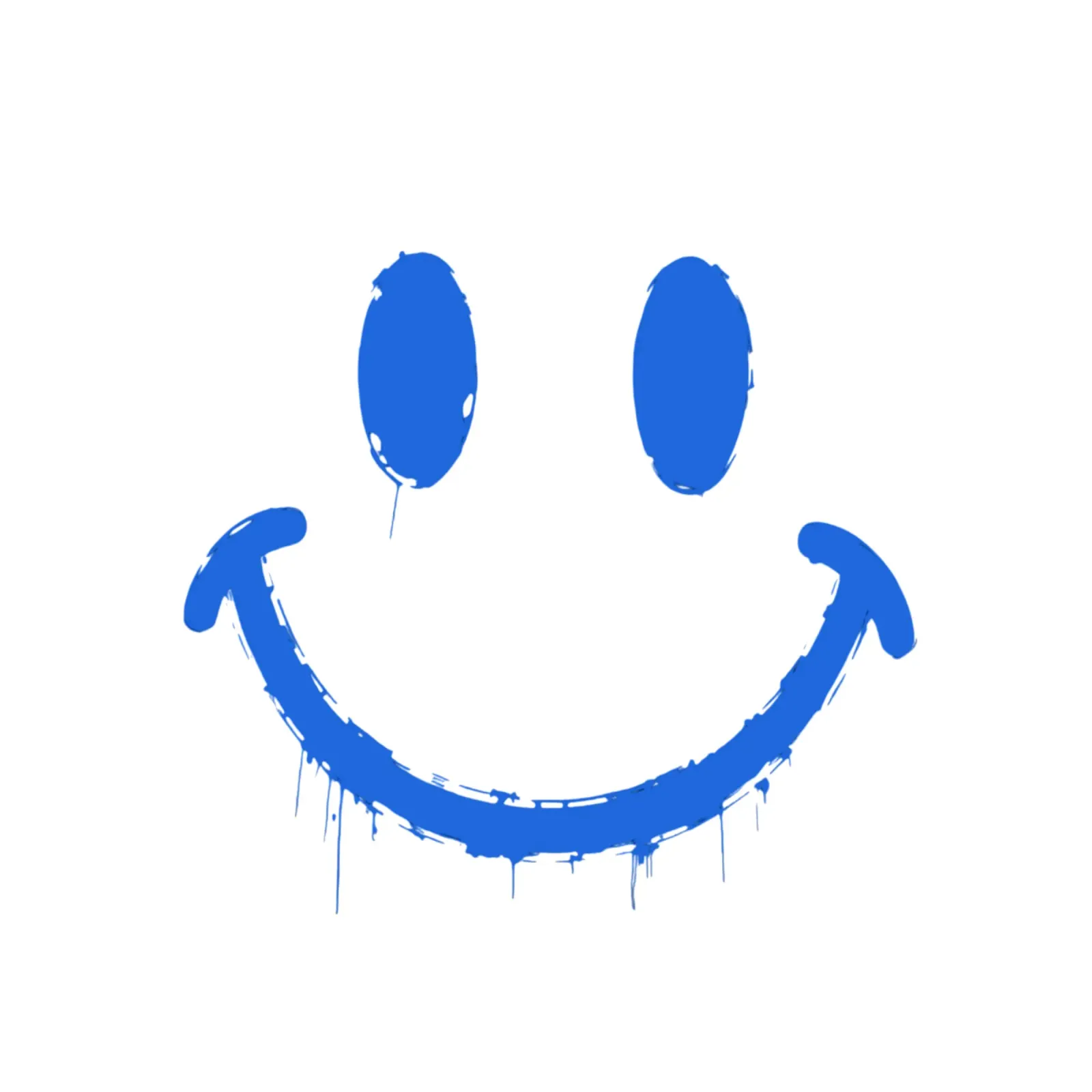 Emoji_StilB_blau4 poster con telaio in plastica da AI-Portraits by LK