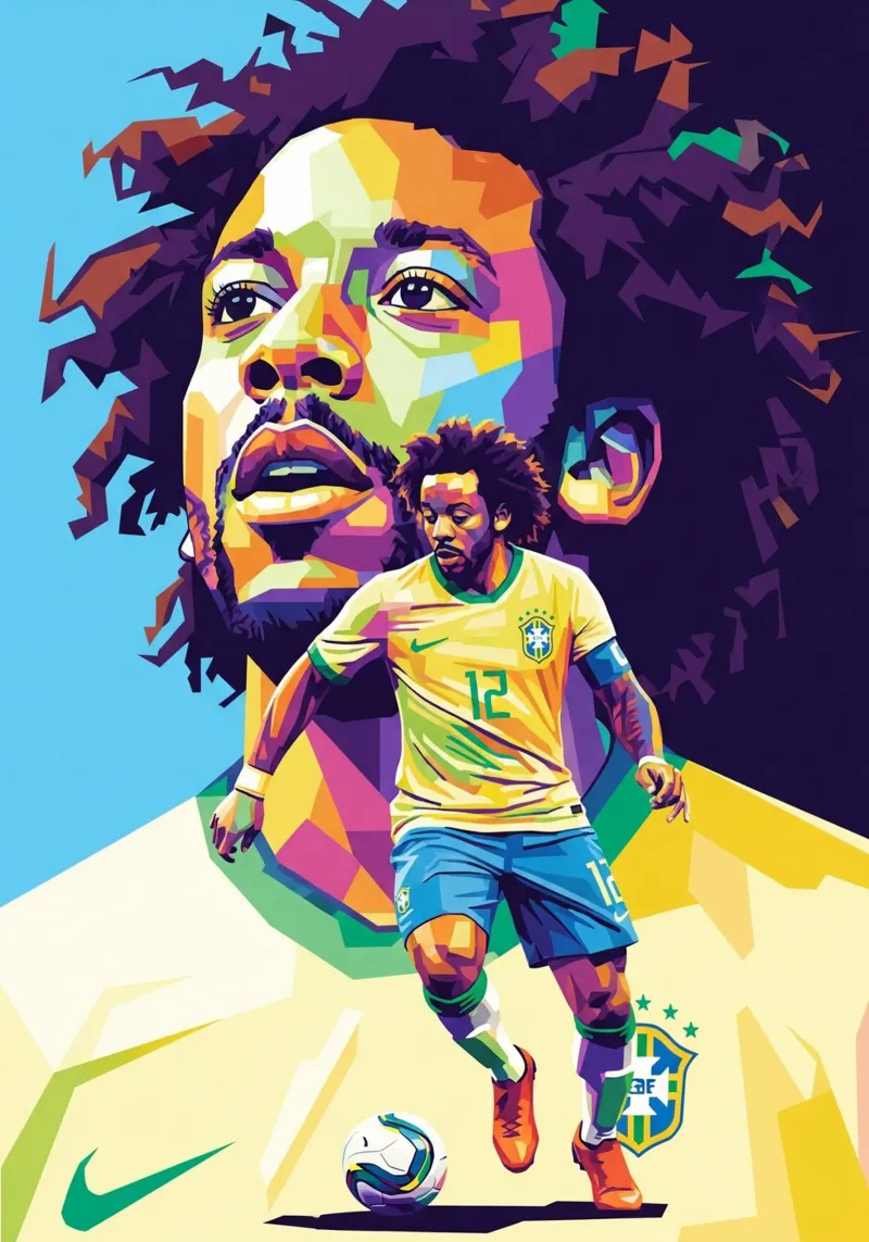 Marcelo Vieira - calciatore brasiliano poster con telaio in plastica da Hantamrata