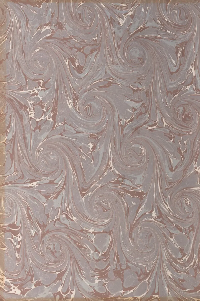 Marbled Paper Flyleaf canvas met Baklijst van vintageshop