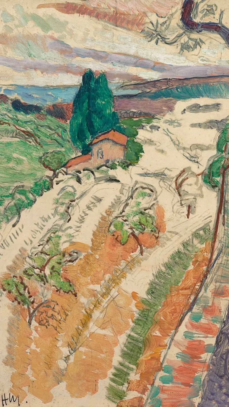 house in rice fields canvas with Floater frame by briyan shop